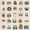 100 Pcs Funny Camping Stickers, Waterproof Vinyl Hiking Outdoor Adventure Sticker Pack for Laptop, Water Bottle, Car, Cooler & Travel Gear